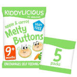 Kiddylicious Apple &amp;amp; Carrot Melty Buttons Baby Snacks Multi   5 x 6g