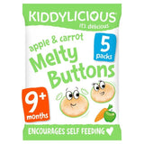 Kiddylicious Apple &amp;amp; Carrot Melty Buttons Baby Snacks Multi   5 x 6g