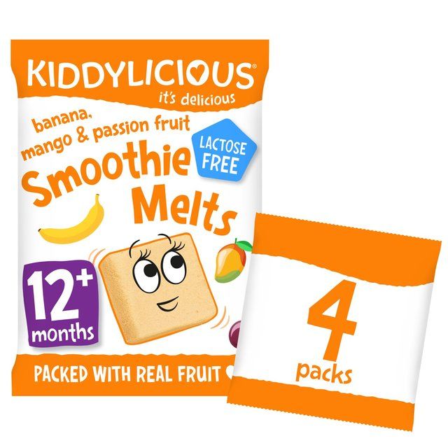 Kiddylicious Banana Mango &amp;amp; Passionfruit Smoothie Melts Baby Snacks Multi   4 x 6g