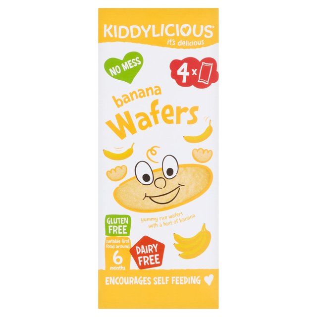 Kiddylicious Mini Wafers Banana   4 x 4g