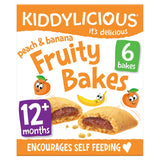 Kiddylicious Peach &amp;amp; Banana Fruity Bakes Baby Snacks 6x22g
