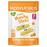 Kiddylicious Pumpkin Munchy Sticks Baby Snacks Multi   4 x 4g