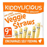 Kiddylicious Sour Cream &amp;amp; Chive Flavoured Veggie Straws Baby Snacks   12g