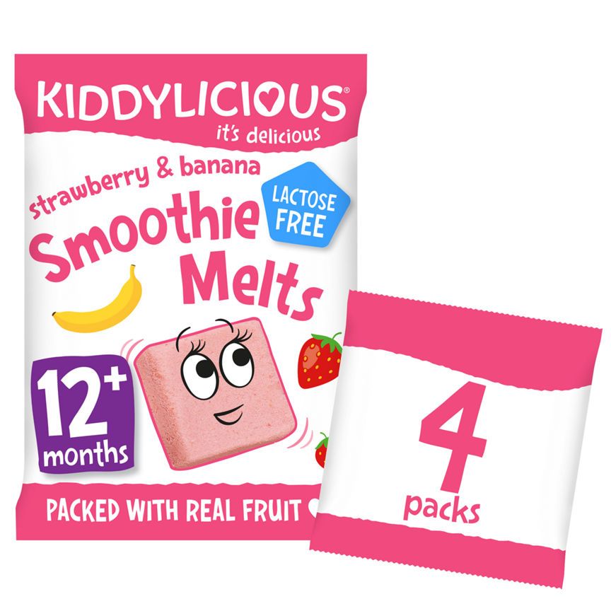 Kiddylicious Strawberry &amp;amp; Banana Smoothie Melts 12+ Months