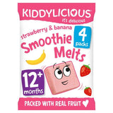 Kiddylicious Strawberry &amp;amp; Banana Smoothie Melts Baby Snacks Multi   4 x 6g