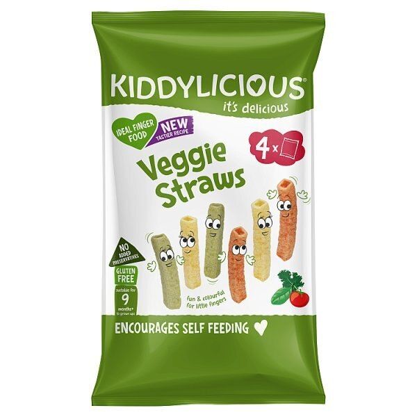 Kiddylicious, Toddler snacks, Straws Multi, Veggie