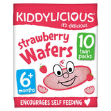 Kiddylicious Wafers, strawberry, baby snack, 6months+, multipack, 5x4g