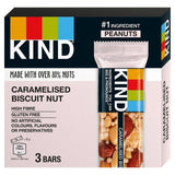 KIND Caramelised Biscuit Nut Snack Bars Multipack   3 x 30g