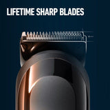 King C. Gillette Cordless Beard Hair Trimmer with 3 Interchangeable Combs