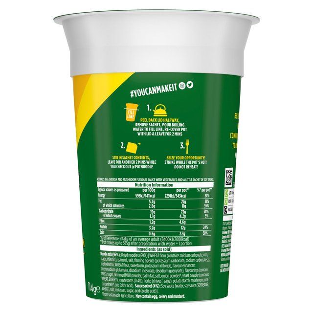 King Pot Noodle Chicken &amp;amp; Mushroom   114g