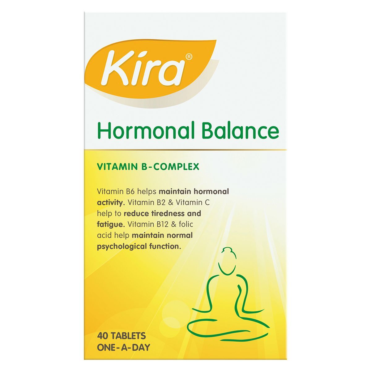 Kira Hormonal Balance Vitamin B Complex One-A-Day 40 Film-Coated Tablets