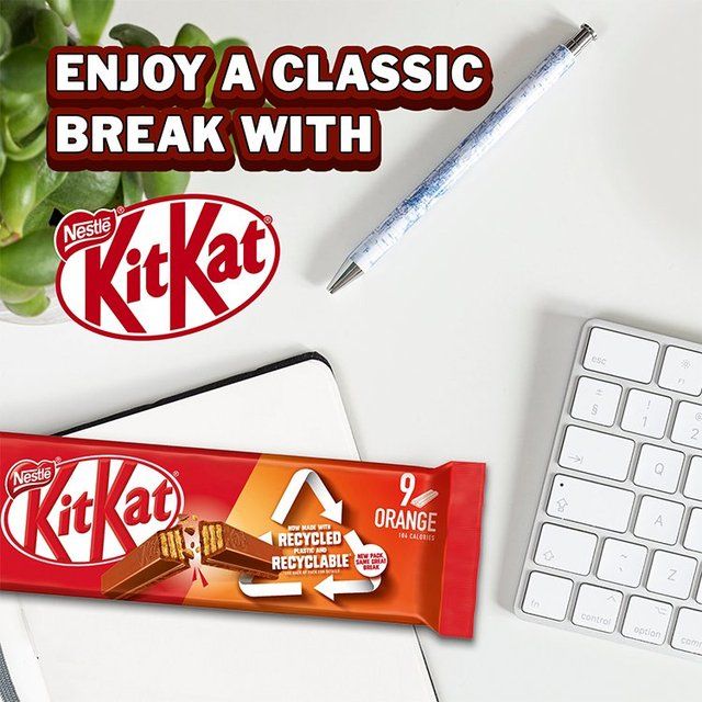 KitKat 2 Finger Orange Chocolate Biscuit Bar   9 x 20.7g