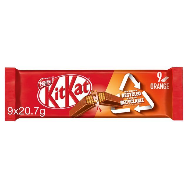 KitKat 2 Finger Orange Chocolate Biscuit Bar   9 x 20.7g