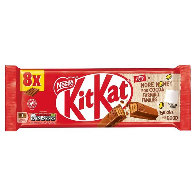 KitKat 4 Finger Milk Chocolate Bar   8 x 41.5g