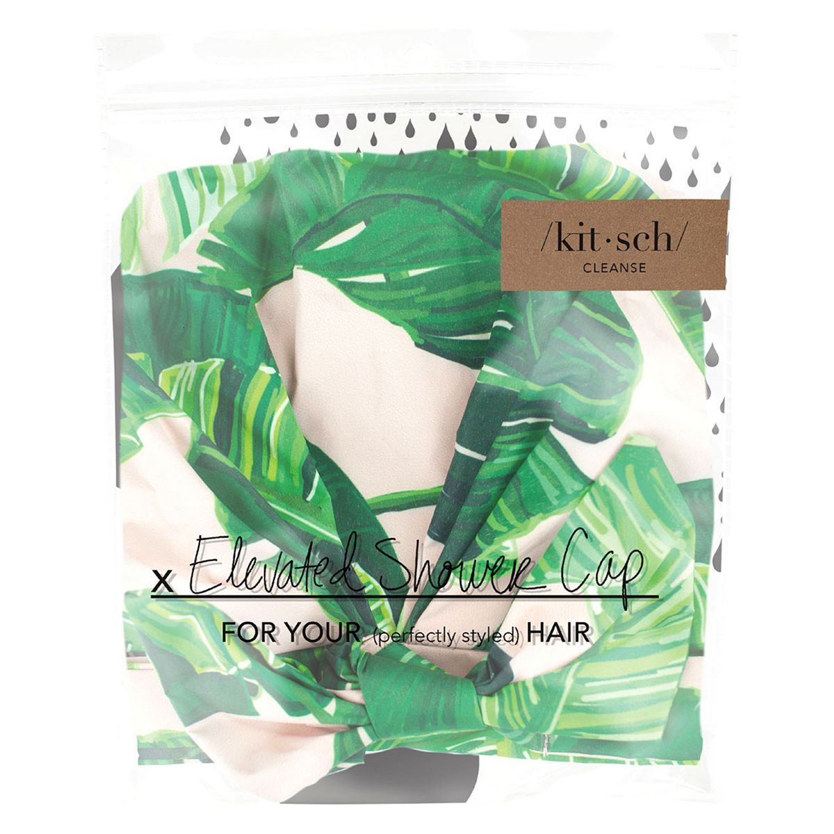 Kitsch&amp;nbsp;Luxe Shower Cap - Palm Leaves
