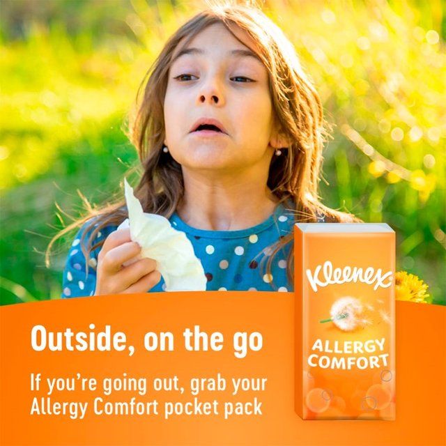 Kleenex Allergy Comfort Pocket Pack Tissues   6 x 9 per pack