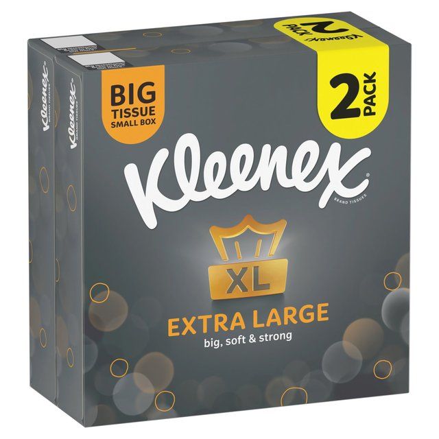Kleenex Extra Large Tissues Compact Twin Pack   2 x 44 per pack