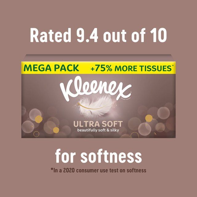 Kleenex Ultra Soft Facial Tissues - Twin Box   2 x 64 per pack
