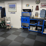 Klikflor X500 5mm Garage Floor Tiles 4 Pack (497 x 497 x 5mm) 0.98m&amp;sup2; per pack in Black or Graphite