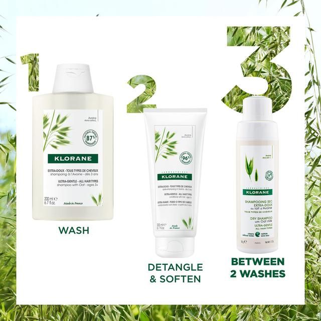 Klorane Eco-Friendly Dry Shampoo with Oat Milk for All Hair Types   50g