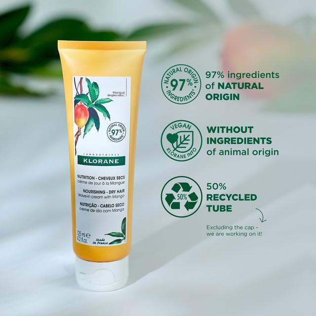 Klorane Nourishing Leave-In Cream with Mango for Dry Hair   125ml