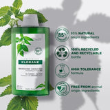 Klorane Purifying Shampoo with Organic Nettle for Oily Hair   200ml