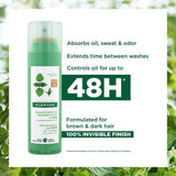 Klorane Purifying Tinted Dry Shampoo with Nettle for Oily Brown/Dark Hair   150ml