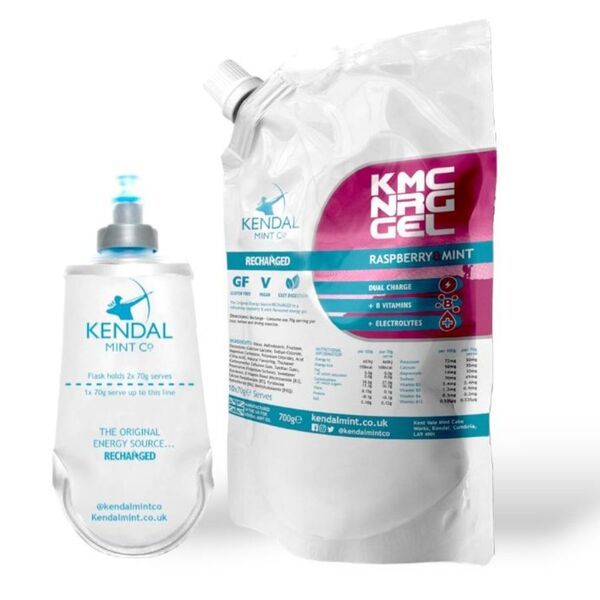 KMC Energy Gel Refill Raspberry &amp;amp; Mint  + Flask Bundle