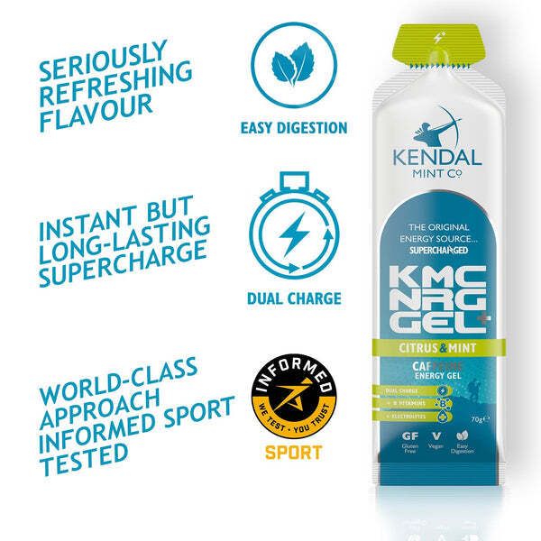 KMC NRG GEL+ Citrus &amp;amp; Mint Caffeine Bundle 48 x 70g