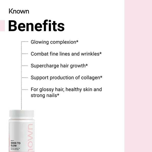 Known Good to Glow Hair, Skin &amp;amp; Nails Vegan Gummies x 60