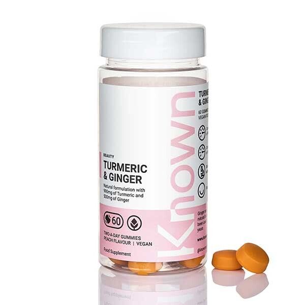 Known Turmeric &amp;amp; Ginger Peach Vegan Gummy Supplements x 60