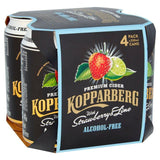 Kopparberg Alcohol Free Strawberry &amp;amp; Lime Fruit Cider Cans   4 x 330ml