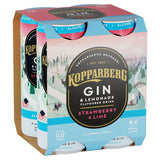 Kopparberg Gin &amp;amp; Lemonade Alcohol Free Flavoured Drink Strawberry &amp;amp; Lime