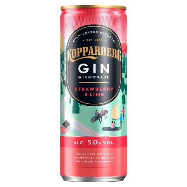 Kopparberg Gin &amp;amp; Lemonade Strawberry &amp;amp; Lime   250ml