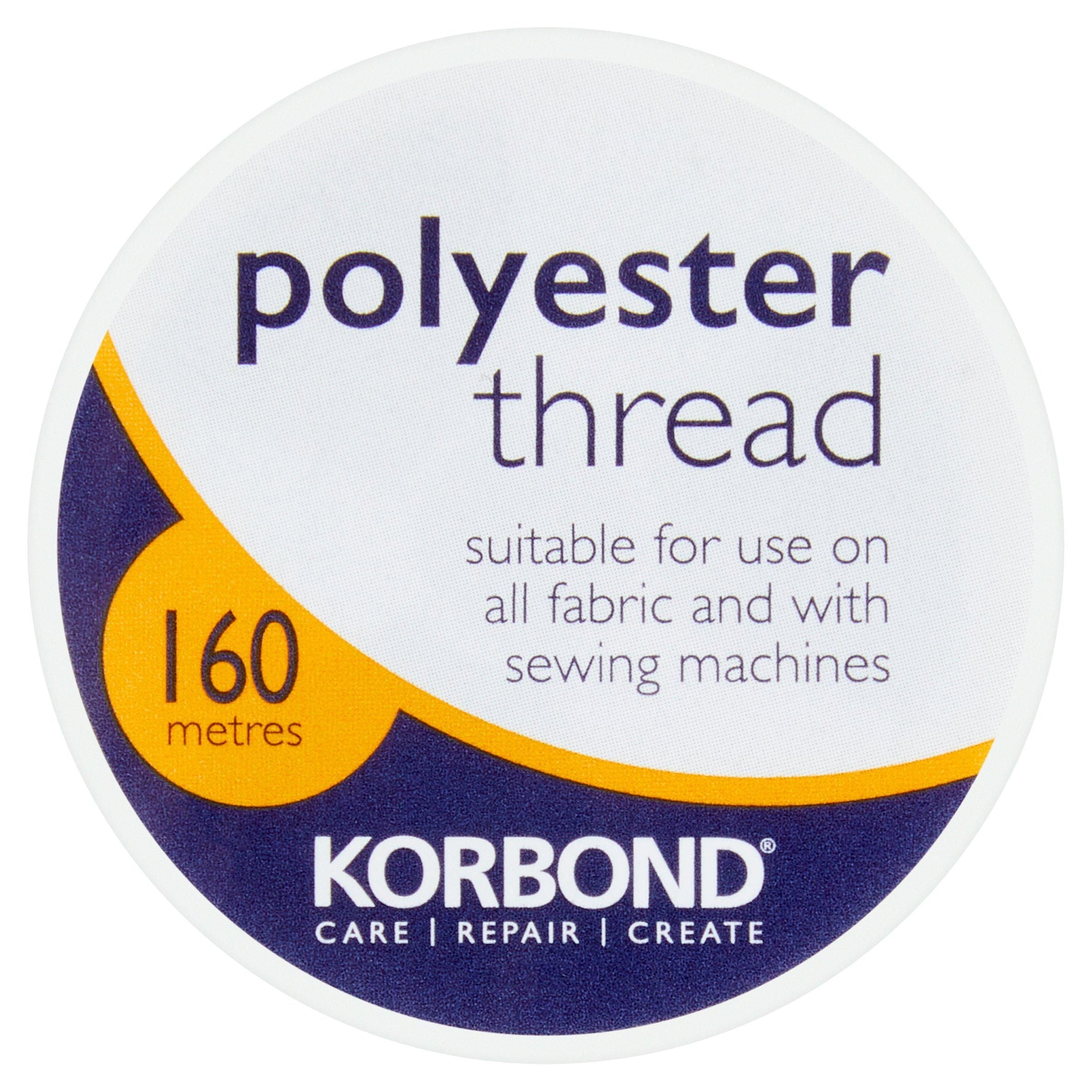 Korbond Care &amp;amp; Repair Black Thread Polyester 160m