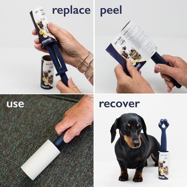 Korbond Pet Hair Roller Refill Twin Pack - 132 sheets   132 per pack