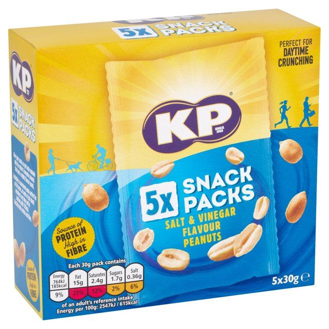 KP Salt &amp;amp; Vinegar Peanuts Multipack   5 x 30g