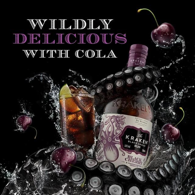 Kraken Black Cherry &amp;amp; Madagascan Vanilla Black Spiced Rum   70cl