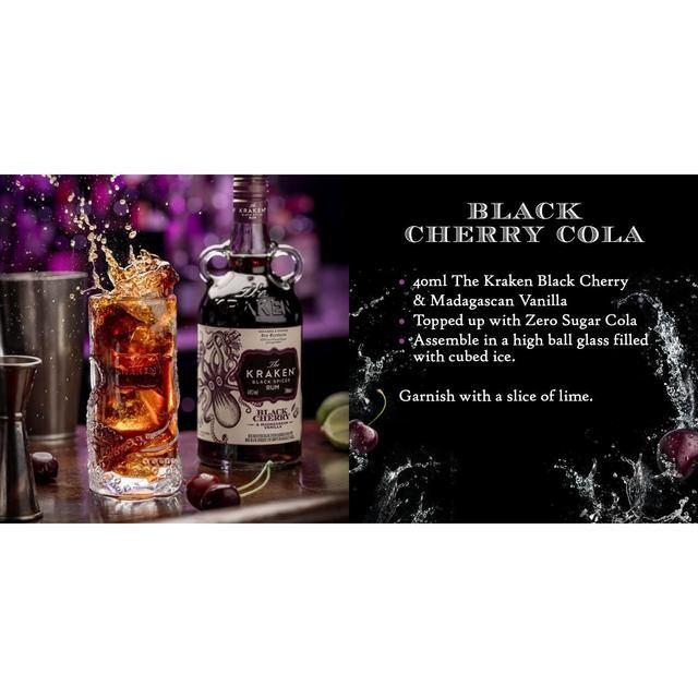 Kraken Black Cherry &amp;amp; Madagascan Vanilla Black Spiced Rum   70cl