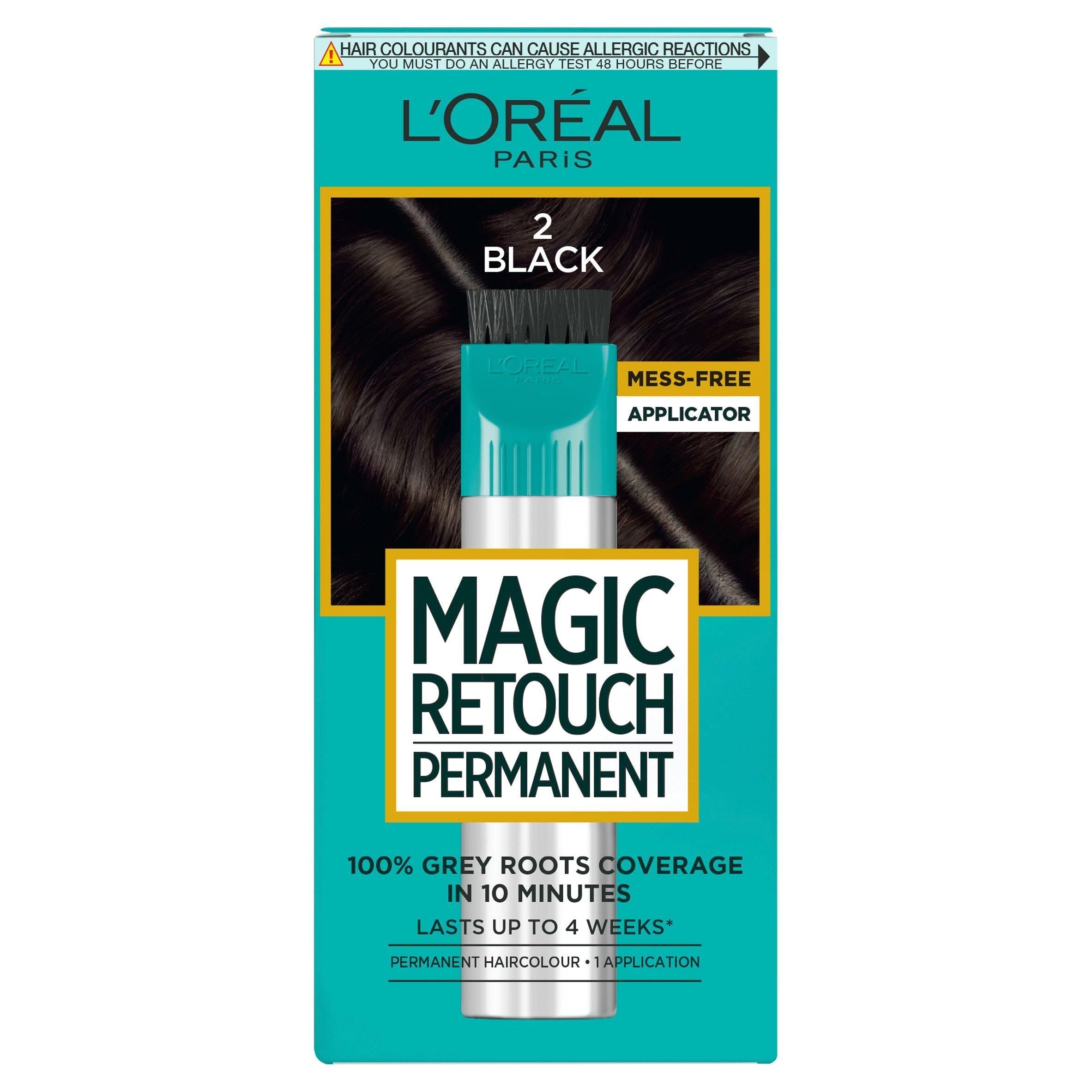 L'Or&amp;eacute;al Magic Retouch Permanent Root Concealer Touching Up Black 2 Grey Hair Dye