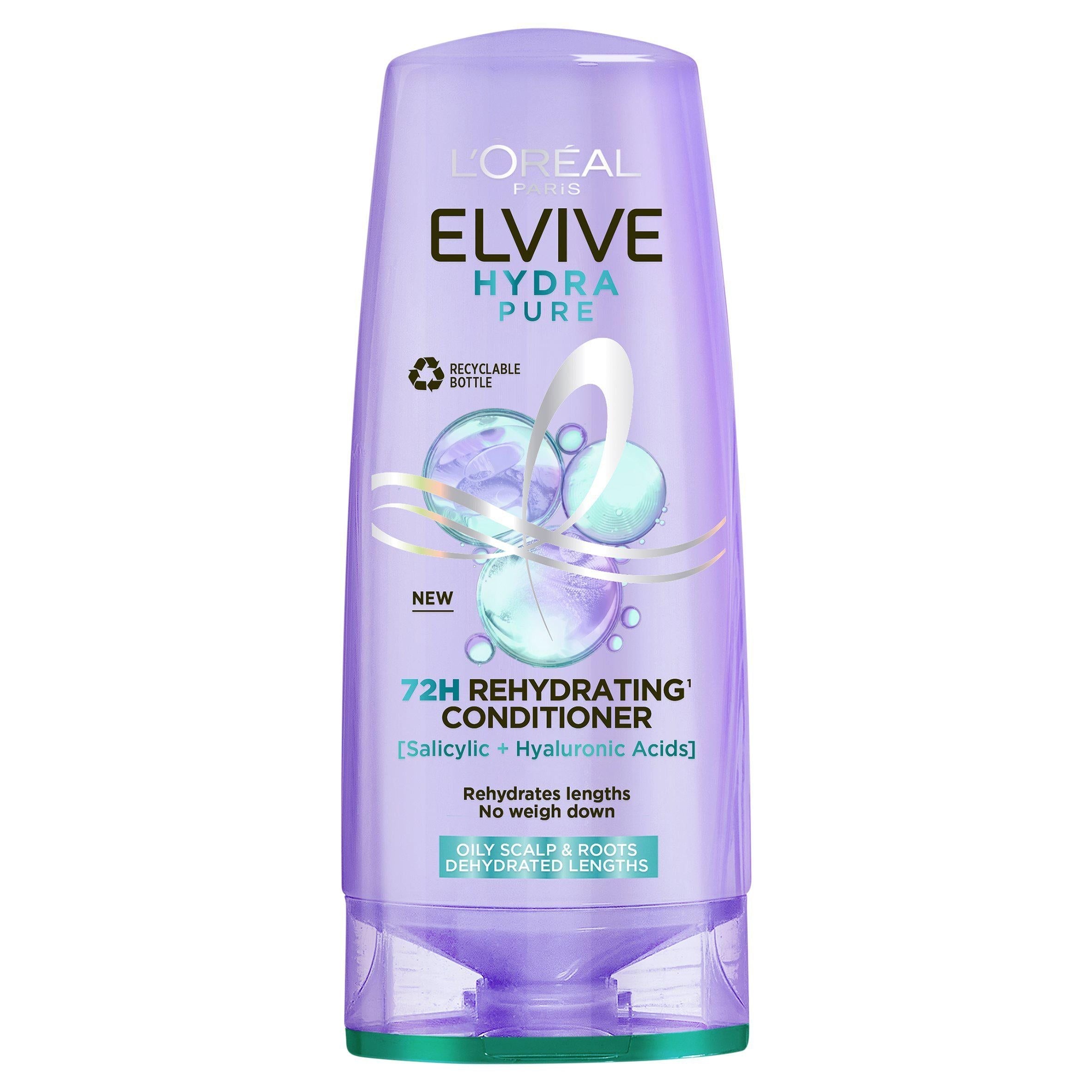L'Or&amp;eacute;al Paris Elvive Hydra Pure 72h Rehydrating Conditioner with Hyaluronic &amp;amp; Salicylic Acids 200ml