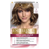 L&amp;rsquo;Or&amp;eacute;al Paris Excellence Cr&amp;egrave;me Permanent Hair Dye, Up to 100% Grey Hair Coverage, 7 Natural Dark Blonde,