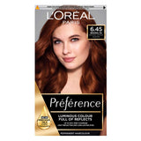 L&amp;rsquo;Or&amp;eacute;al Paris Preference Permanent Hair Dye, Luminous Colour, Intense Copper Auburn 6.45