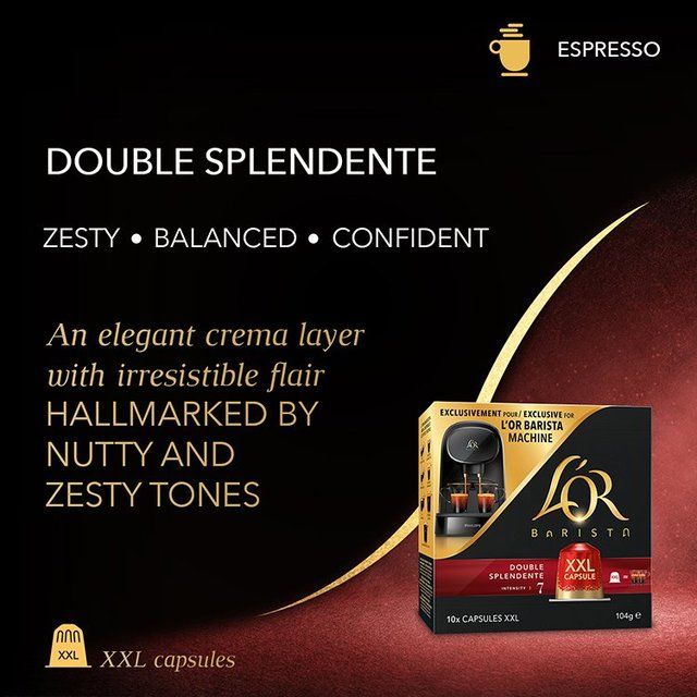 L'OR BARISTA Double Espresso XXL Coffee Pods Intensity 7   10 per pack