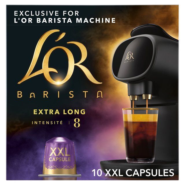L'OR BARISTA Extra Long XXL Coffee Pods Intensity 8   10 per pack