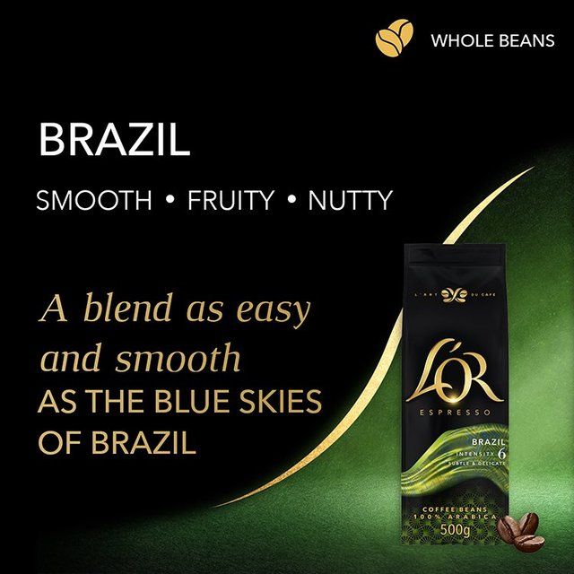 L'OR Brazil Coffee Beans Intensity 6   500g