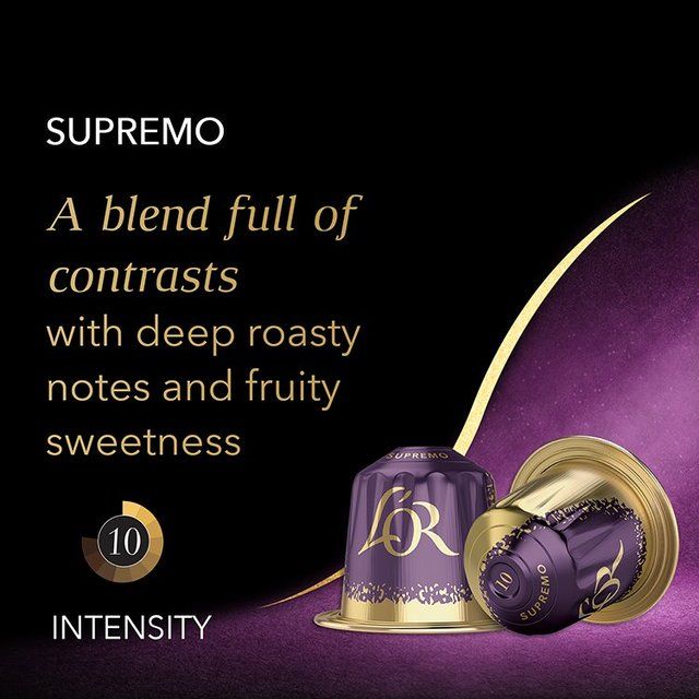 L'OR Espresso Supremo Intensity 10 Coffee Capsules   10 per pack