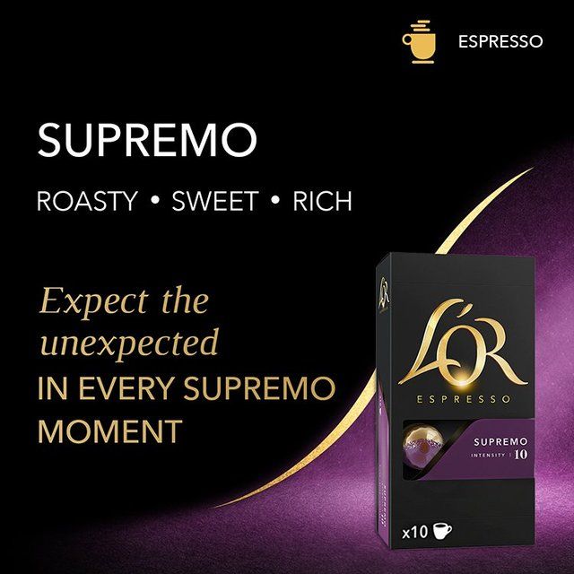 L'OR Espresso Supremo Intensity 10 Coffee Capsules   10 per pack
