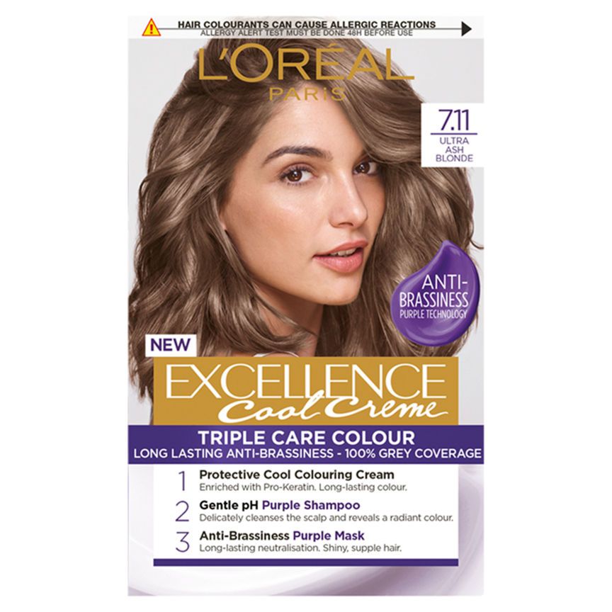 L'Oreal Excellence Cool Cr&amp;egrave;me Permanent Hair Dye 7.11 Ultra Ash Blonde