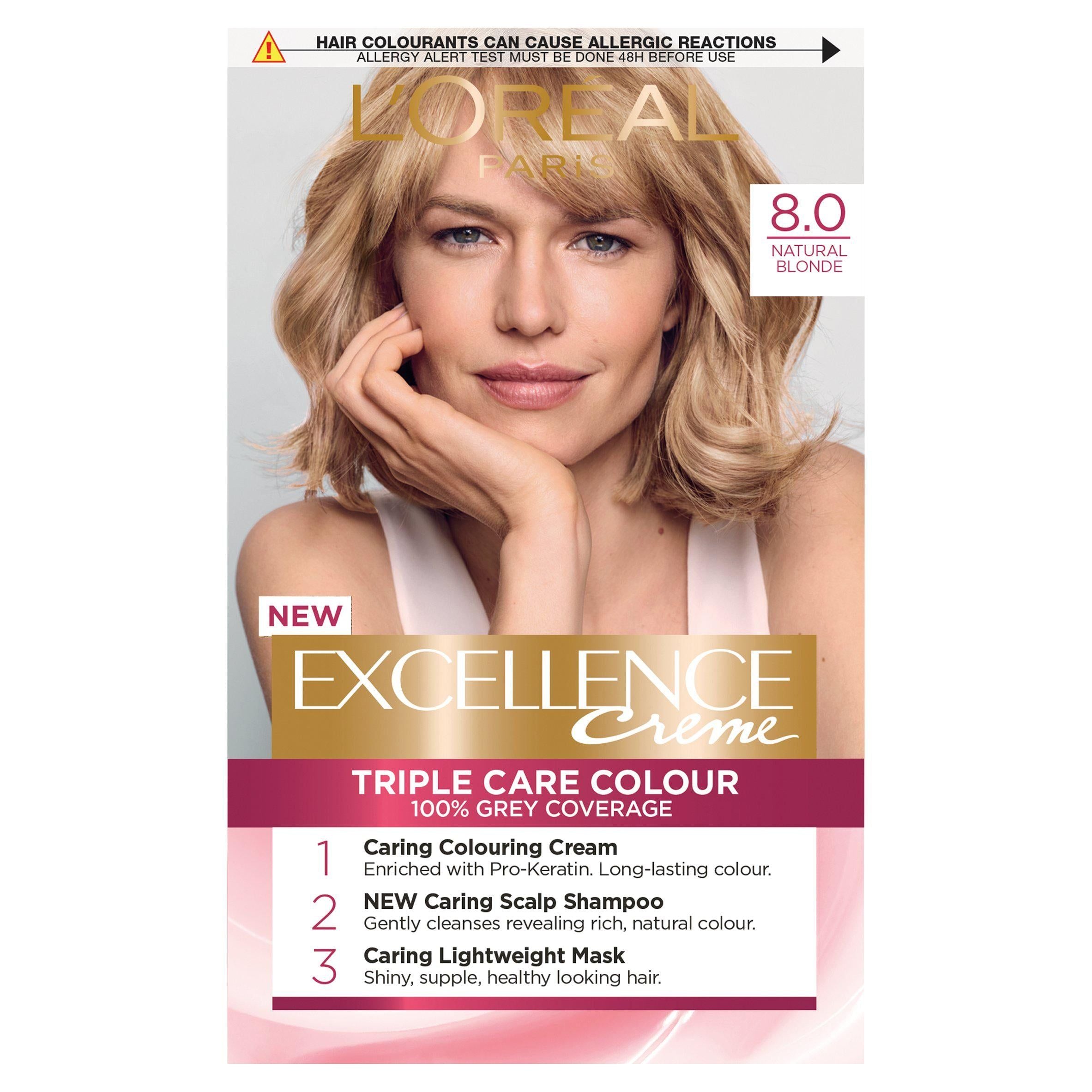 L'Oreal Paris Excellence Permanent Hair Dye Natural Blonde 8